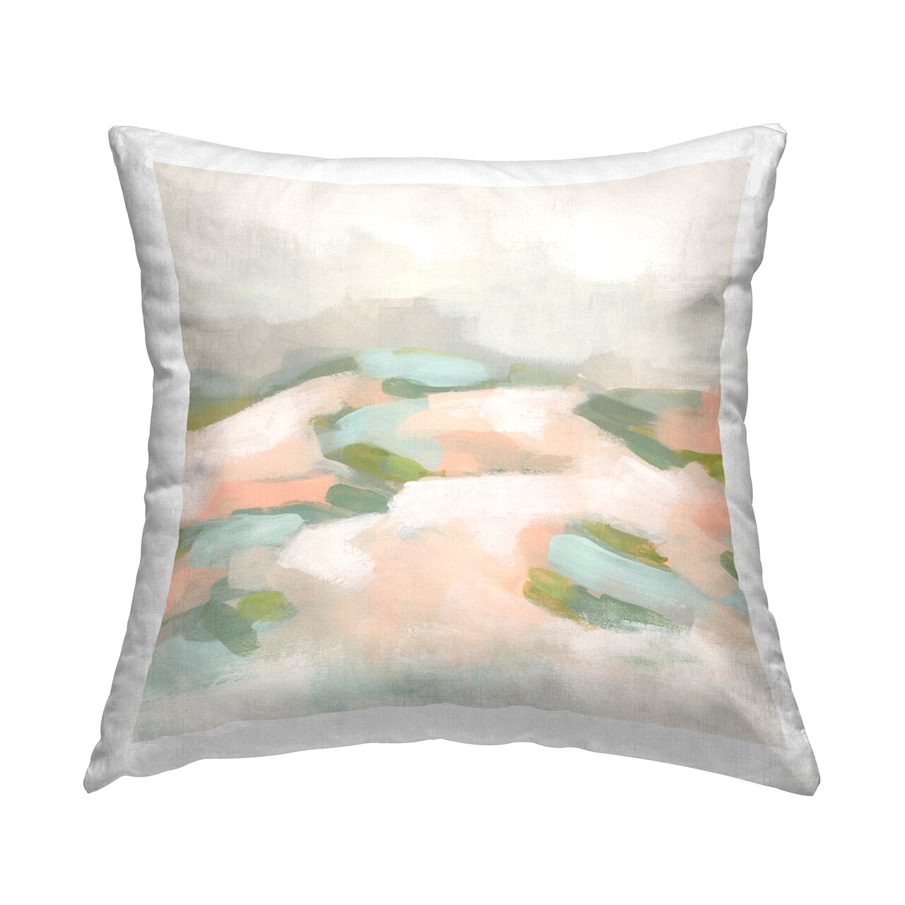 Muted Landscape Abstraction Design by June Erica Vess  Throw Pillow
